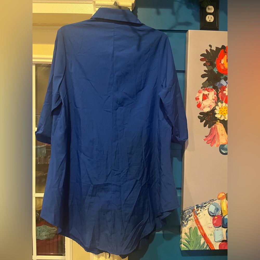 SHEIN Royal Blue Button Down Dress - Picture 5 of 5